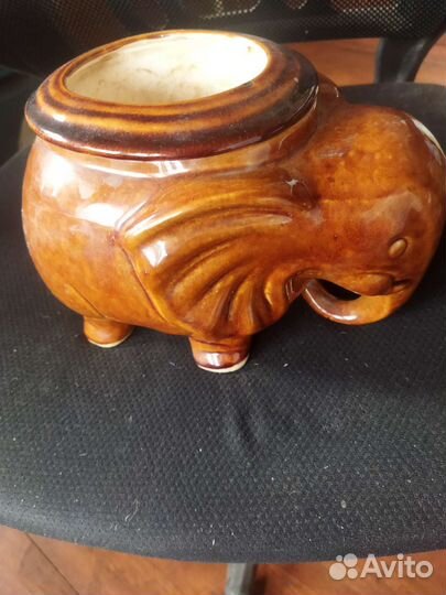 Горшок - слон керамический