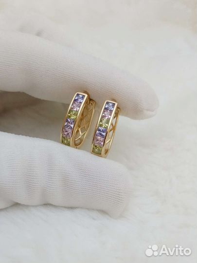 Серьги-конго золото медицинское