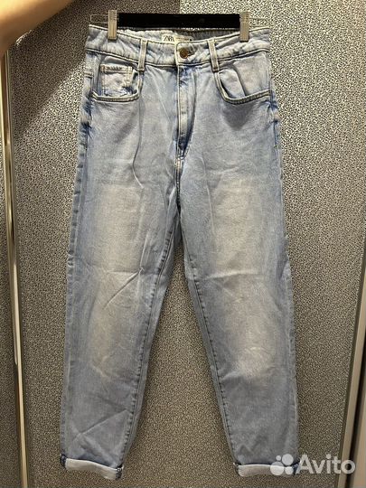 Джинсы zara mom 38