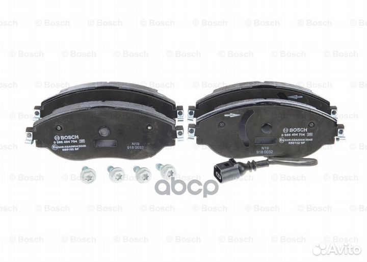 0 986 494 704 колодки дисковые передние Seat