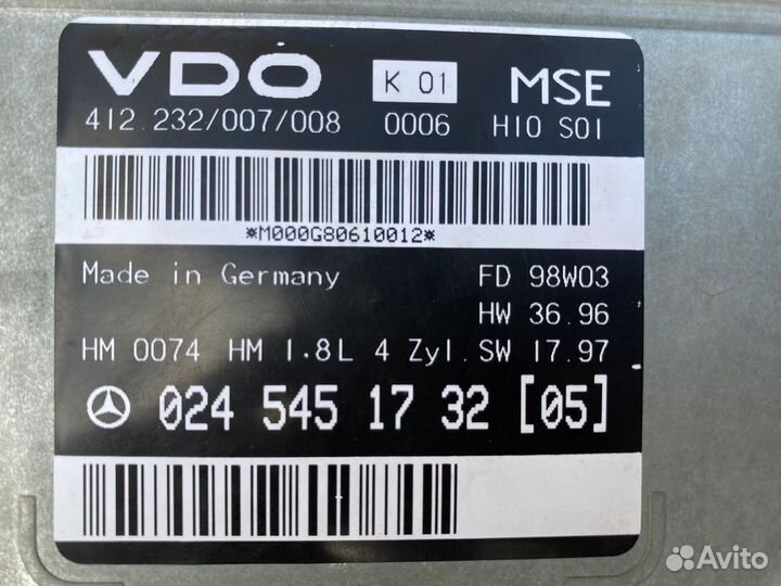 Блок управления эбу мерседес