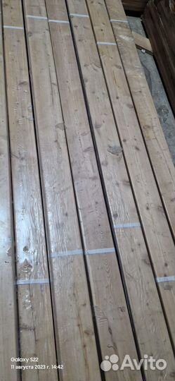 Палубная доска (глаткая)(вилвет)из лиственницы 62