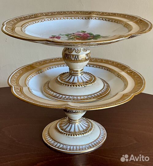 Высокая ваза для фруктов и сладостей. Англия