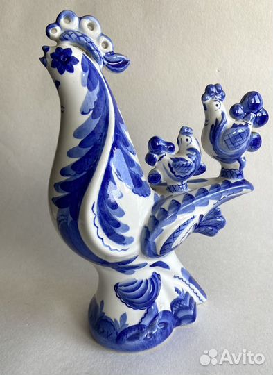 СССР Больш 29,5см Фарфоровая статуэтка. ЗиК. Петух