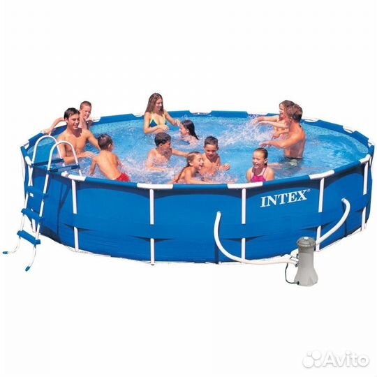 Каркасный бассейн 457х122см круглый Интекс