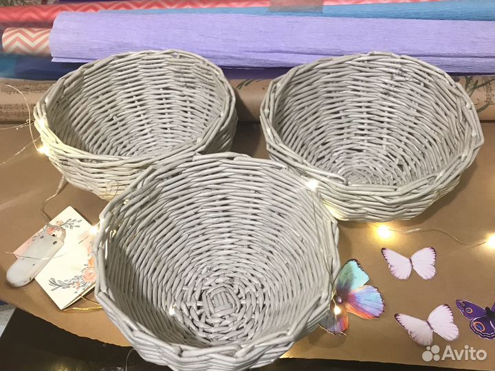 Корзины из бумажной лозы