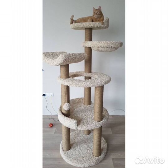 Игровые комплексы для кошек, домики, когтеточки