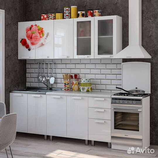 Кухонный гарнитур Айс-Крим 2,0 м