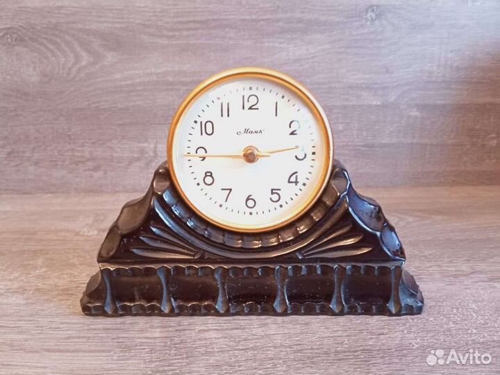 Настольные каминные часы Маяк Весна СССР
