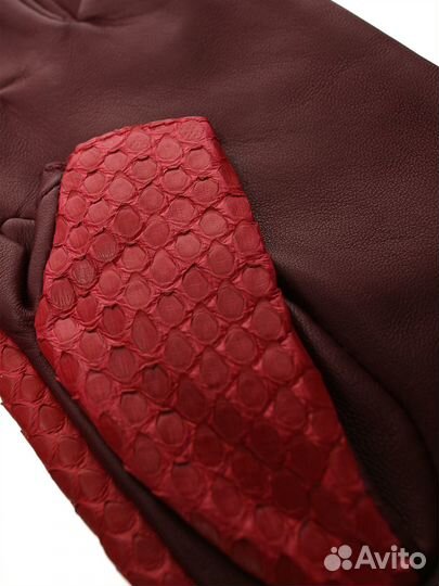 Перчатки Шопен из кожи питона