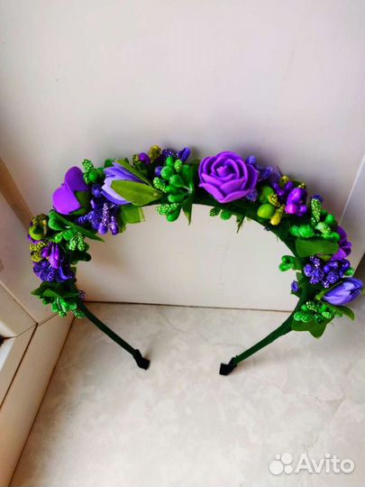 Ободок с цветами