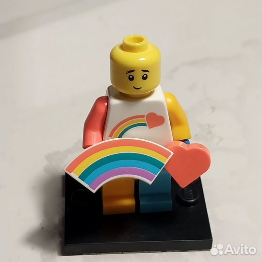 Lego минифигурка радужный медведь rainbow bear