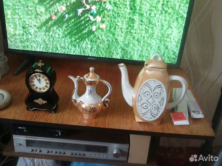 Часы, декоративный чайник, чайник заварочный