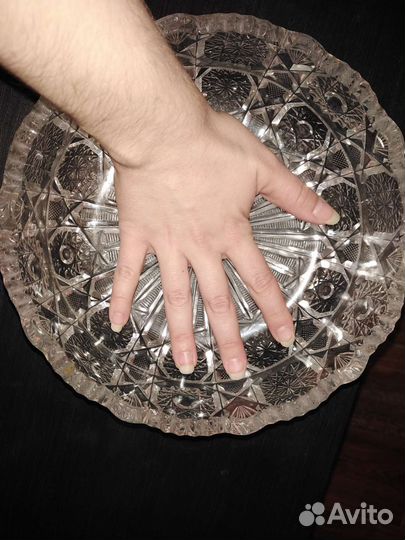 Салатник хрустальный гдр новый