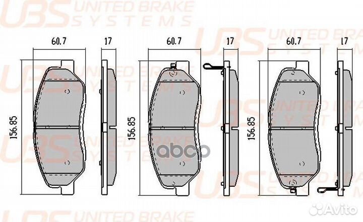 Тормозные колодкиhonda CRV IV 12/hyundai santa