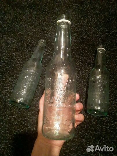 Бутылка с объемным рисунком 400мл стекло