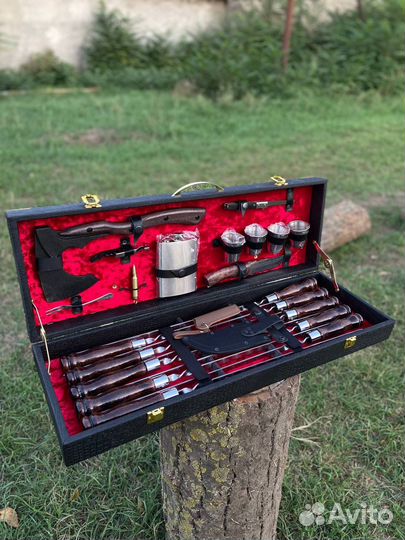 Нож из дамасской стали шашлычные наборы