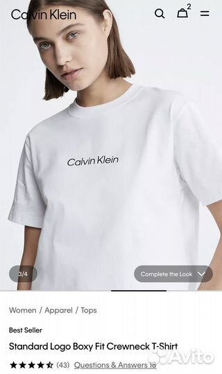 Футболка женская Calvin Klein оригинал