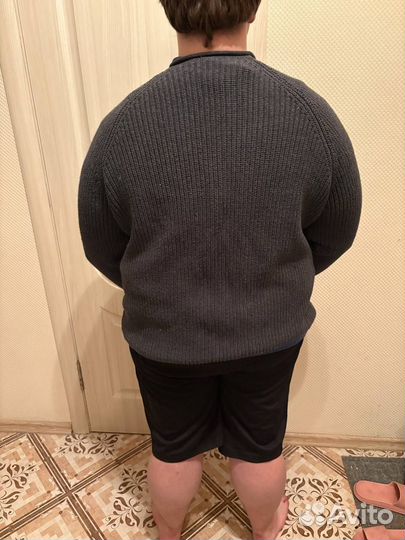 Свитер на молнии серый xl