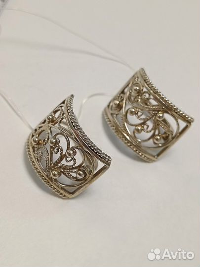 Серьги серебро
