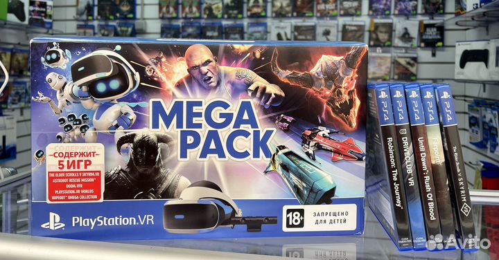 Игровой комплект Sony VR 2.0 rev + игры