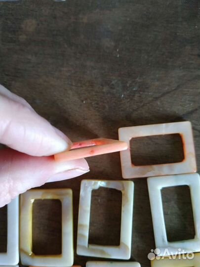 Набор бусин для рукоделия (натуральный перламутр)