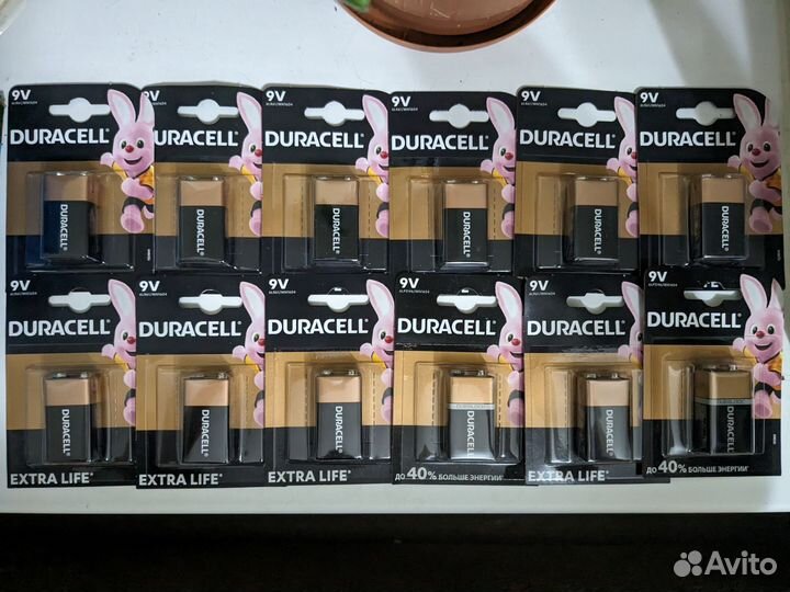 Батарейки щелочные Duracell 9v / крона 9v