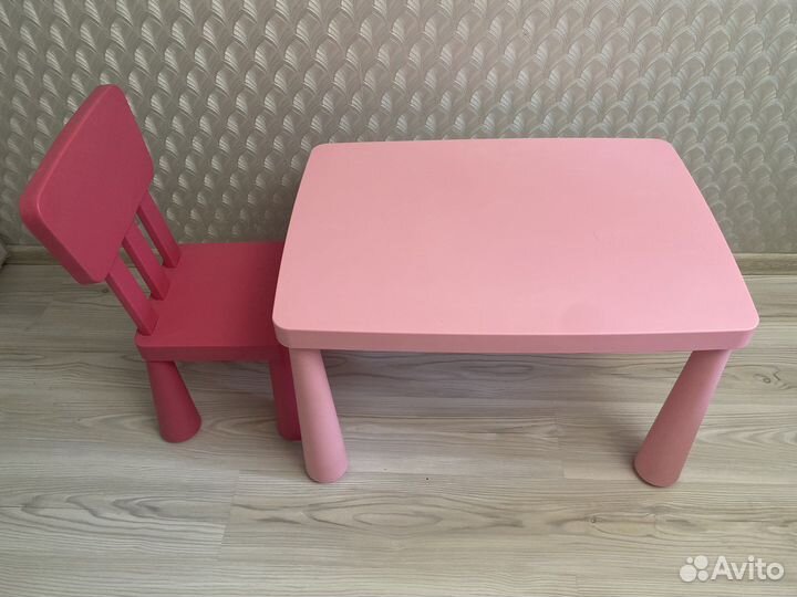 Комплект детский стол и стул IKEA маммут