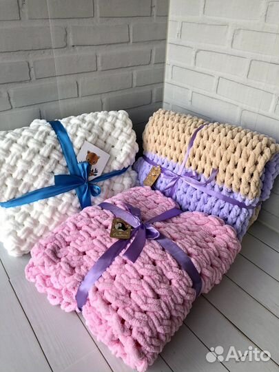 Плед детский вязаный