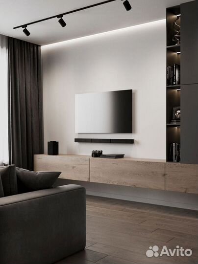 Тв зона со шкафами на заказ