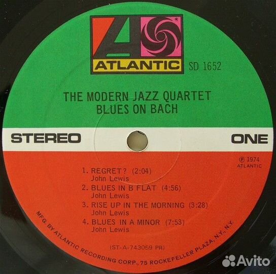 The Modern Jazz Quartet – Blues On Bach/Винил