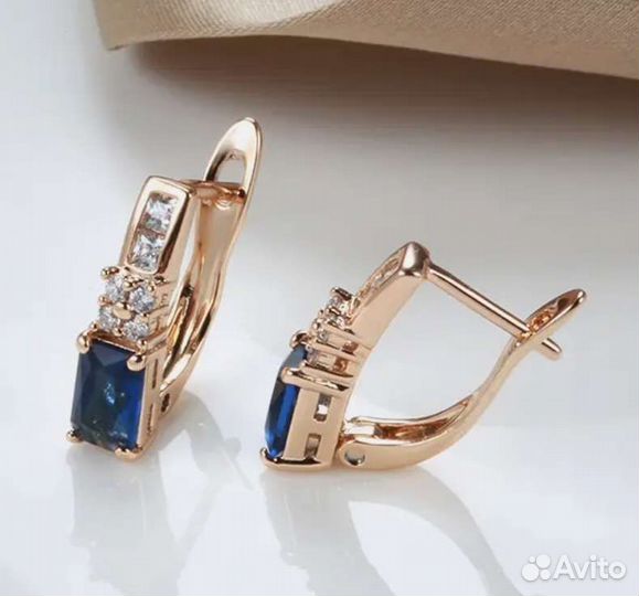 Серьги сапфир Дубайское 