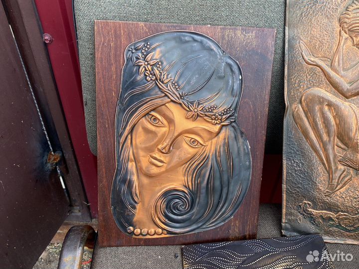 Картина медная чеканка СССР