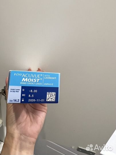 Линзы контактные 1-Day acuvue moist