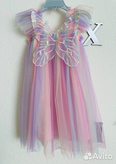 Праздничное платье для девочки радужное