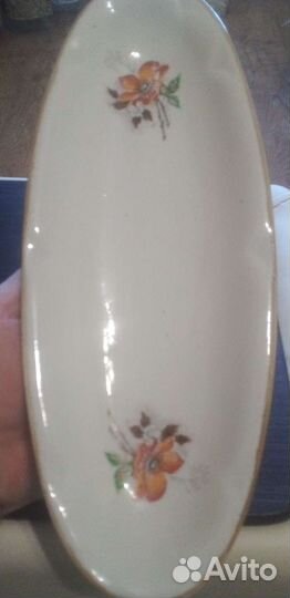 Блюдо селедочница фарфор СССР