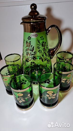 Набор Богемское стекло 1970 - 80 -е годы с бирками