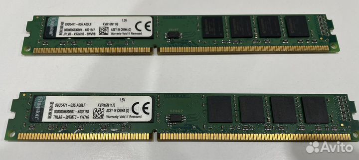 Оперативная память Kingston ddr3 8gb 1600MHz