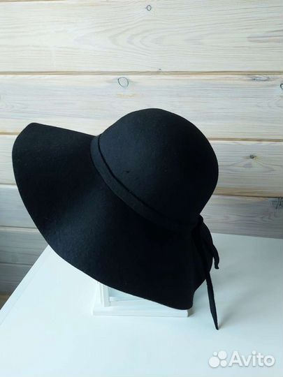 Шляпа фетровая женская чёрная