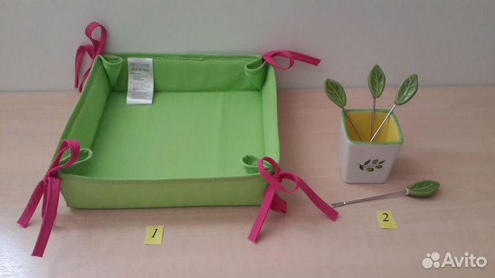 Корзинка для хлеба. Набор вилок для закусок