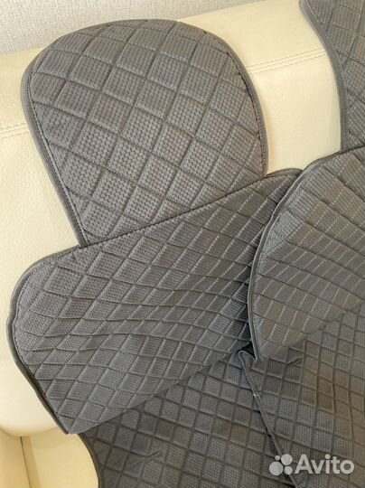 Накидки на сидения с боками черная строчка