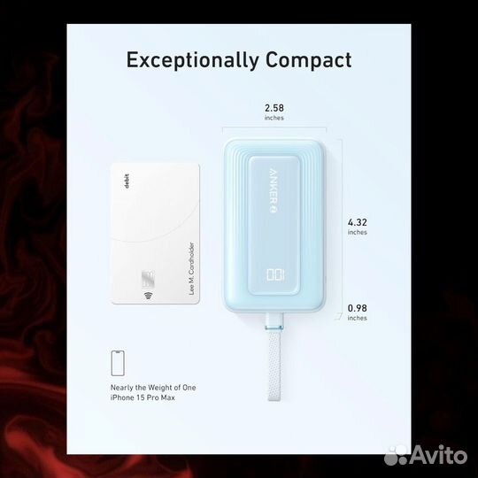 Повербанк Anker Zolo 10.000mAh Синий