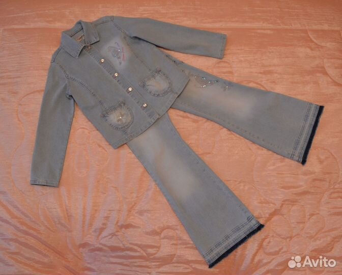 Джинсовый костюм на девочку