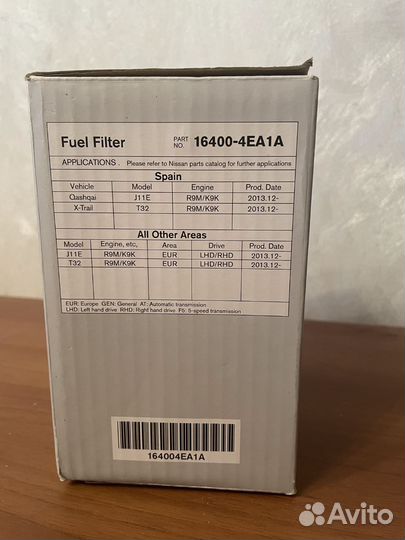 Топливный фильтр 16400-4еa1A