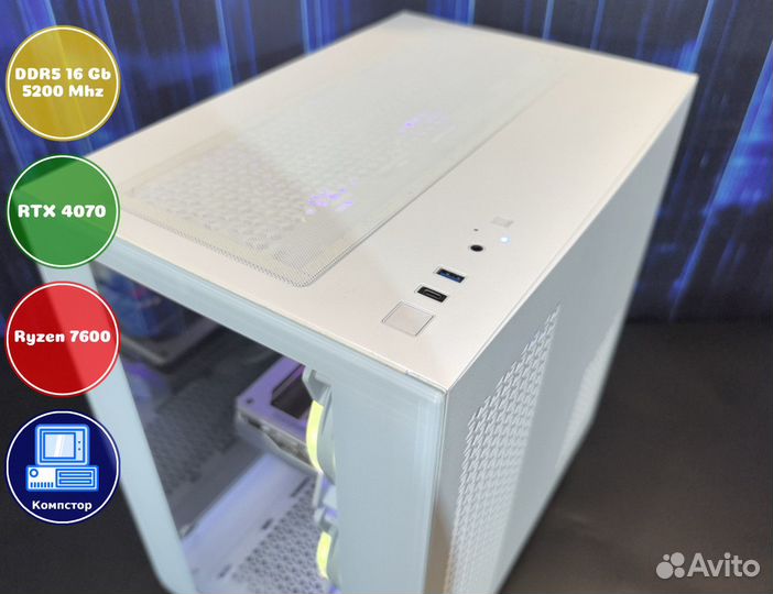 Игровой компьютер AMD7600-RTX4070-16DDR5-XRL74-A620