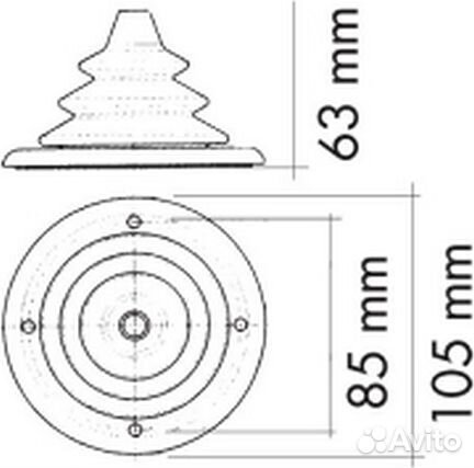 Уплотнитель для тросов управления черный, д. 105 м