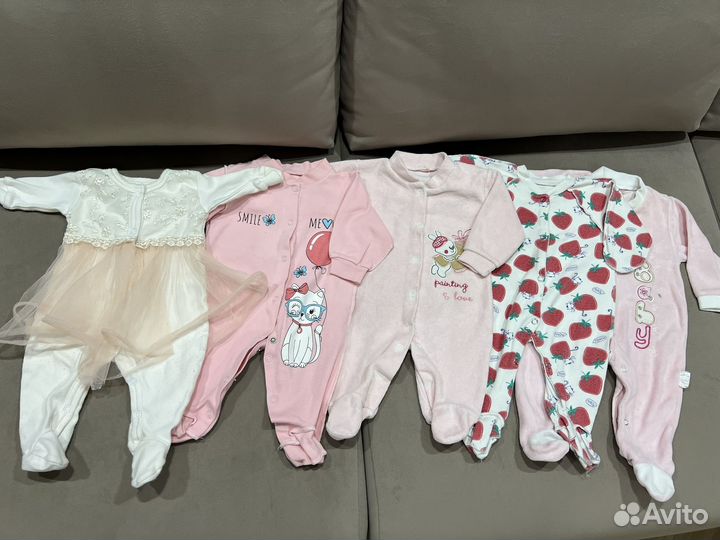 Детские вещи пакетом 0-3 мес на девочку