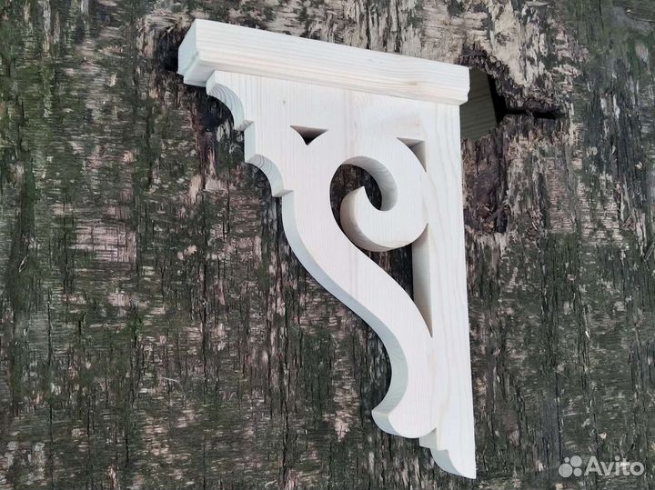 Кронштейн для кухонной полки деревянный