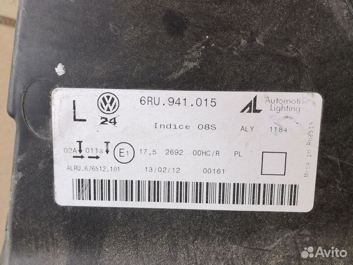 Фары polo седан