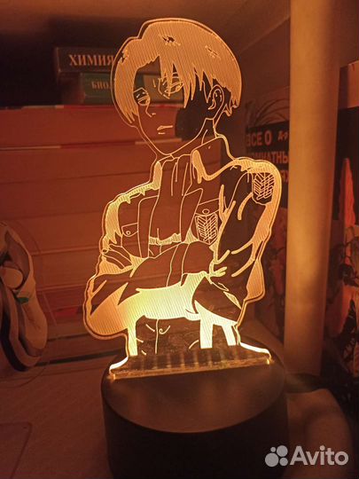 Аниме ночник (фигурка капитана Леви Аккерман)
